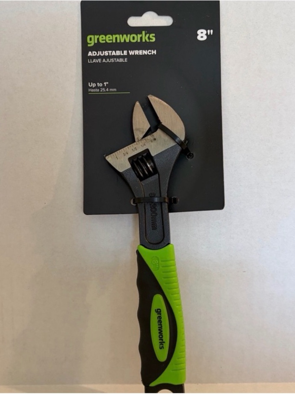 Greenworks 8” Adjustable Wrench – Heavy Duty Hand Tool (Up to 1”) New